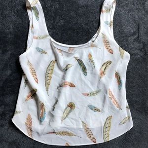 Vintage Calvin Klein tank top feathers